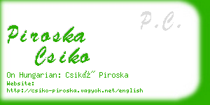 piroska csiko business card